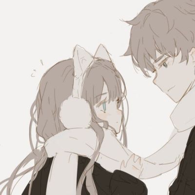 超好看的动漫情侣头像高清冷酷，爱情哪能轻易的说放弃