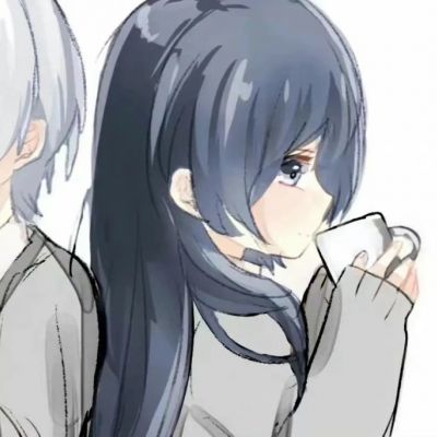 情侣头动漫头像双人,开心的是 陪你的人是我