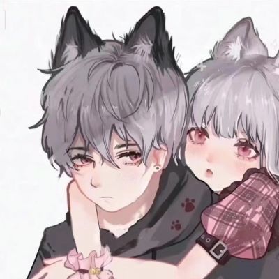 情侣头动漫头像双人,开心的是 陪你的人是我